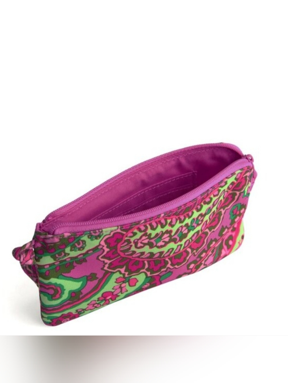 VERA BRADLEY Capri Pink Essential Zip Wristlet in Polyester/NWT